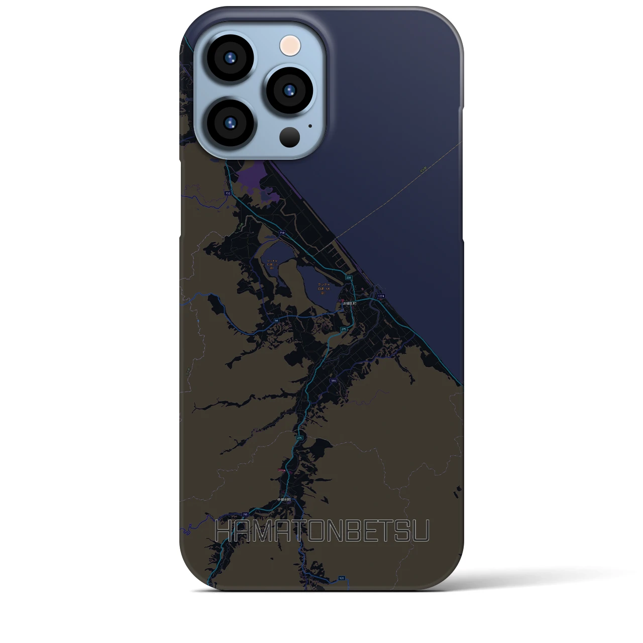 【浜頓別(北海道)】地図柄iPhoneケース(バックカバータイプ)