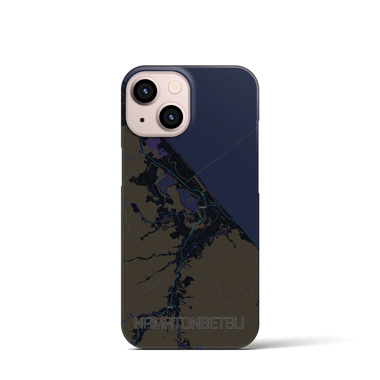 【浜頓別(北海道)】地図柄iPhoneケース(バックカバータイプ)