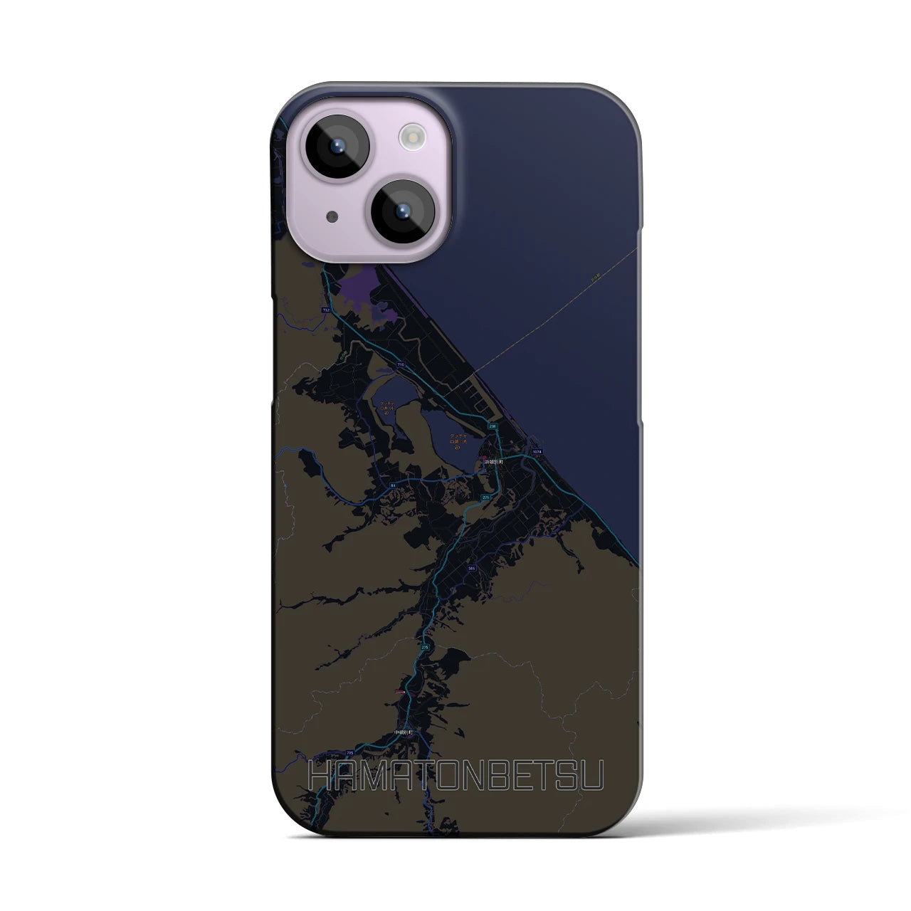 【浜頓別(北海道)】地図柄iPhoneケース(バックカバータイプ)