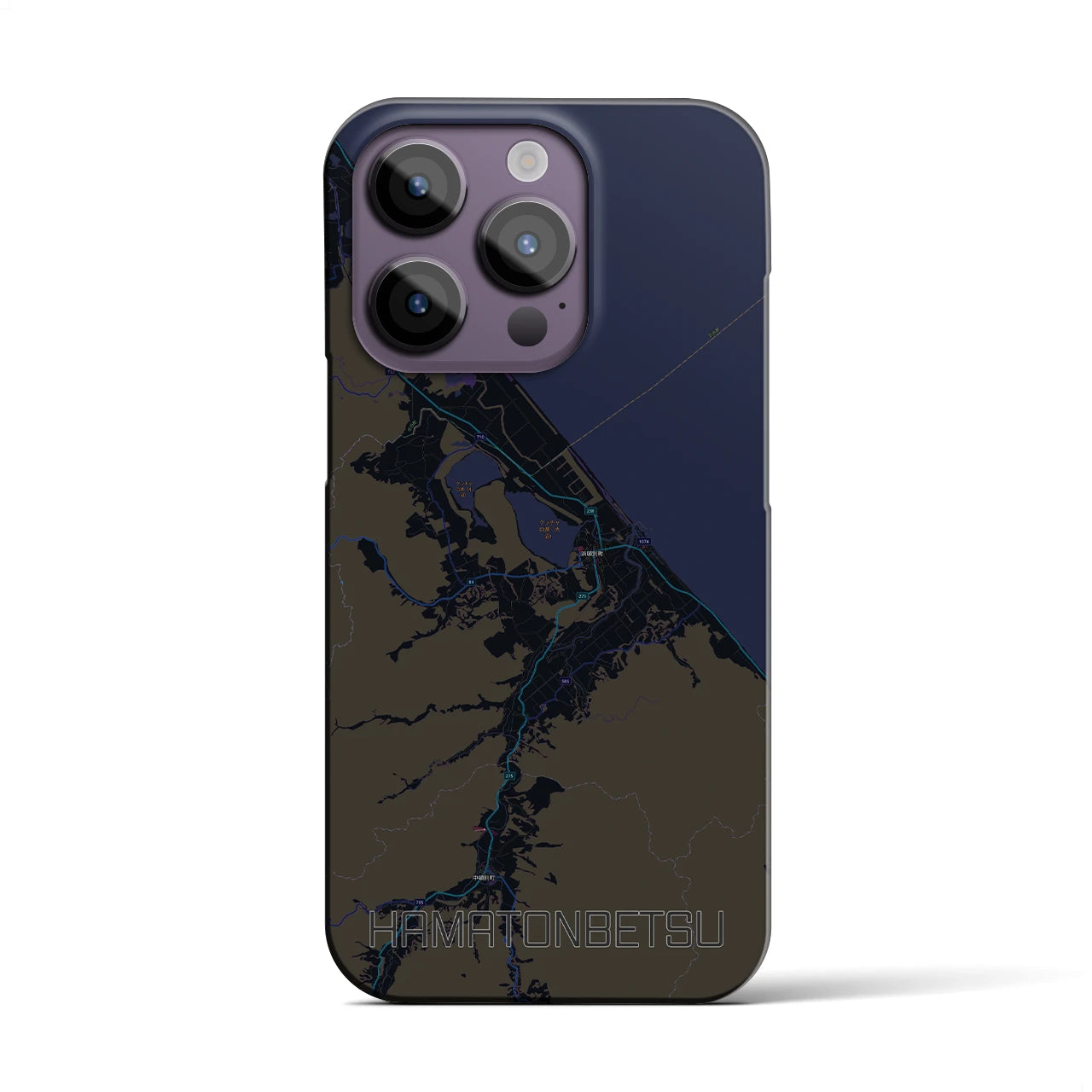 【浜頓別(北海道)】地図柄iPhoneケース(バックカバータイプ)