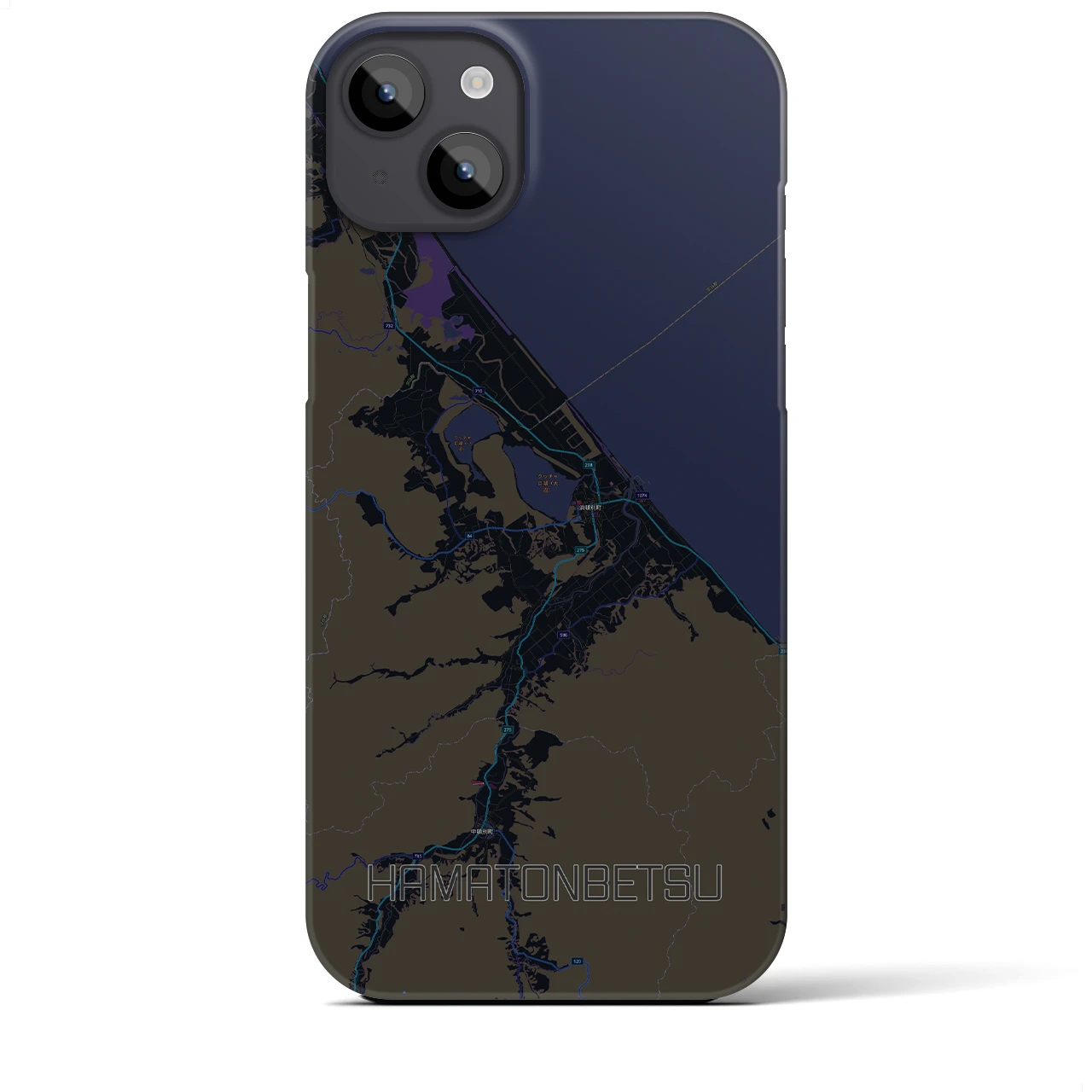 【浜頓別(北海道)】地図柄iPhoneケース(バックカバータイプ)