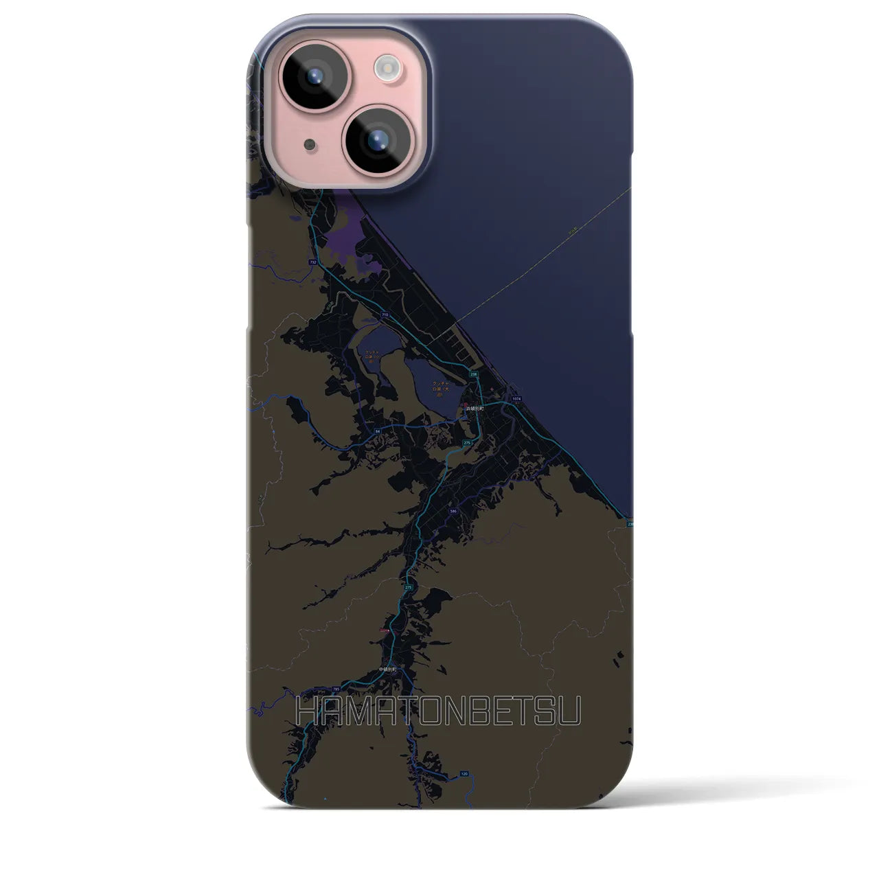 【浜頓別(北海道)】地図柄iPhoneケース(バックカバータイプ)