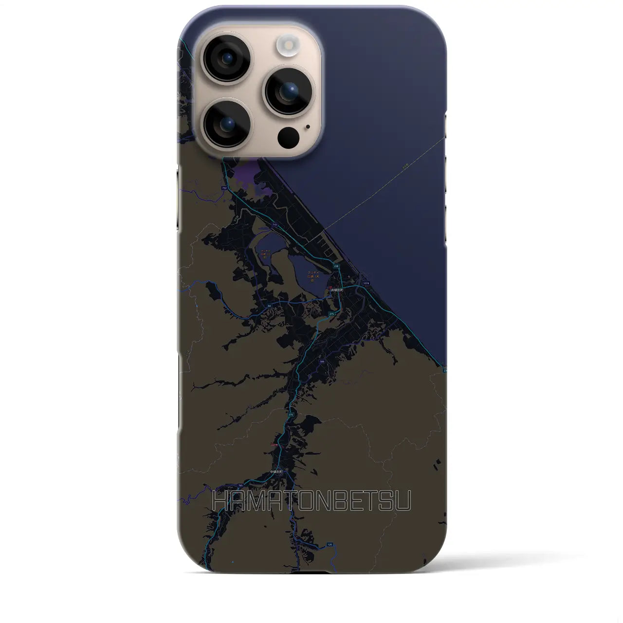 【浜頓別(北海道)】地図柄iPhoneケース(バックカバータイプ)