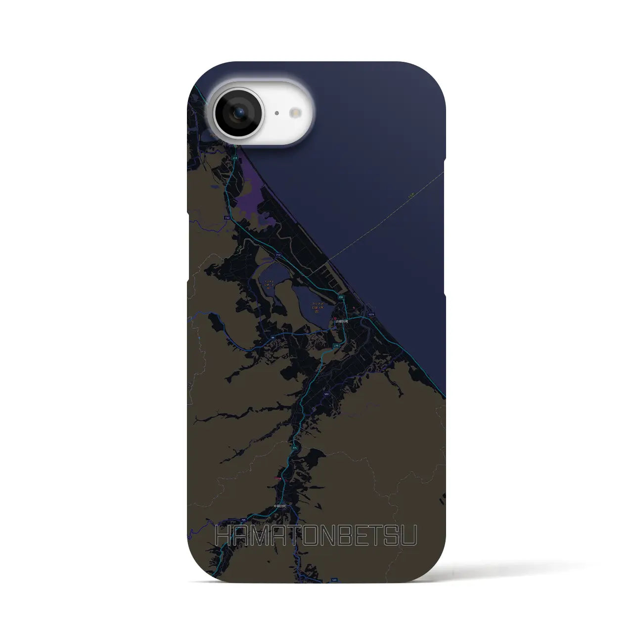 【浜頓別(北海道)】地図柄iPhoneケース(バックカバータイプ)