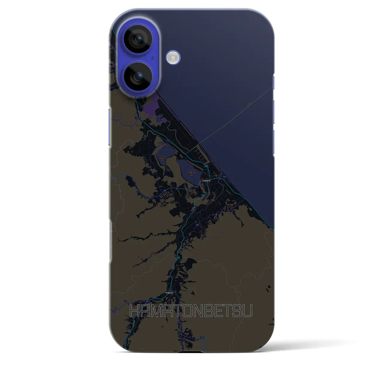 【浜頓別(北海道)】地図柄iPhoneケース(バックカバータイプ)