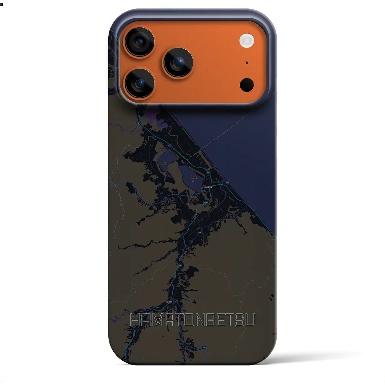 【浜頓別(北海道)】地図柄iPhoneケース(バックカバータイプ)