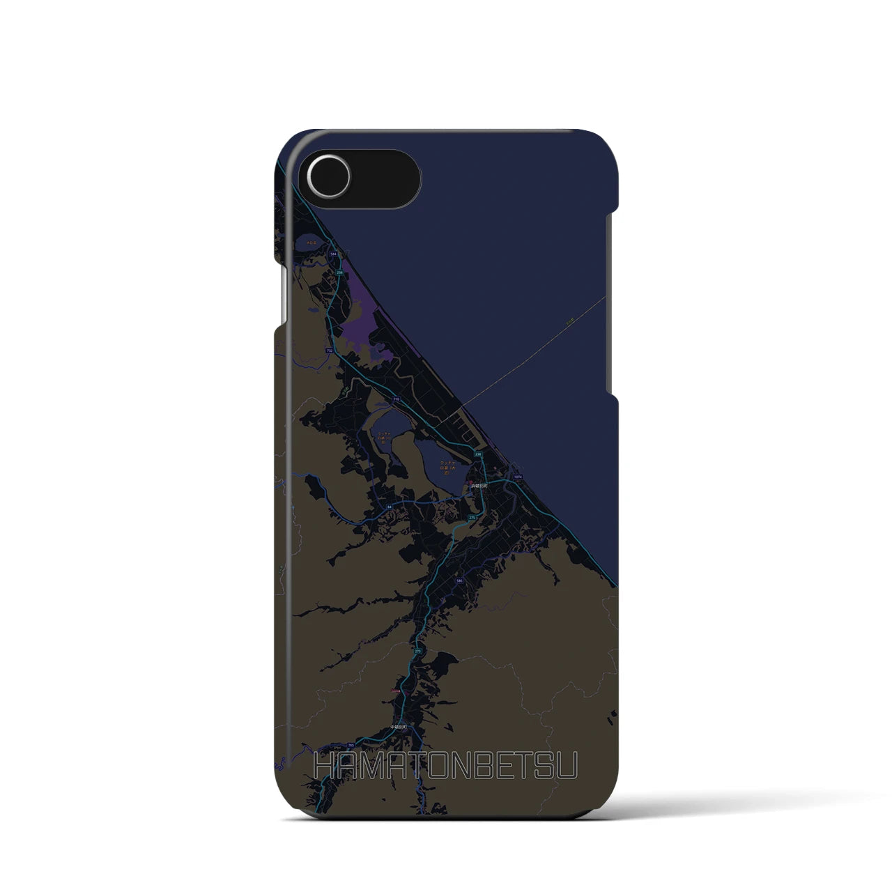 【浜頓別(北海道)】地図柄iPhoneケース(バックカバータイプ)