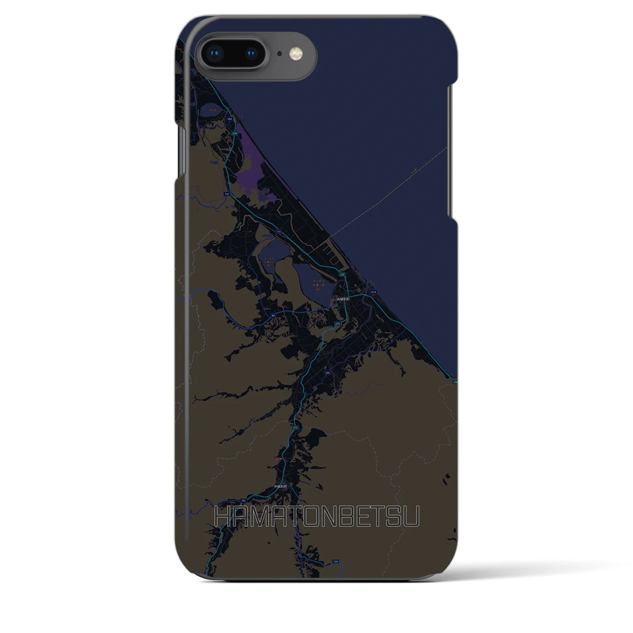 【浜頓別(北海道)】地図柄iPhoneケース(バックカバータイプ)