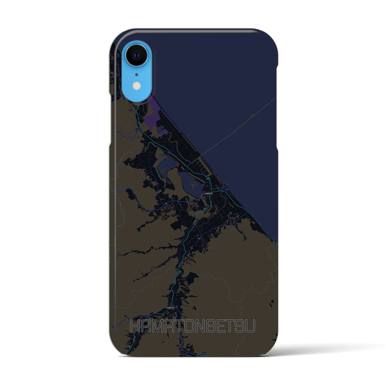 【浜頓別(北海道)】地図柄iPhoneケース(バックカバータイプ)