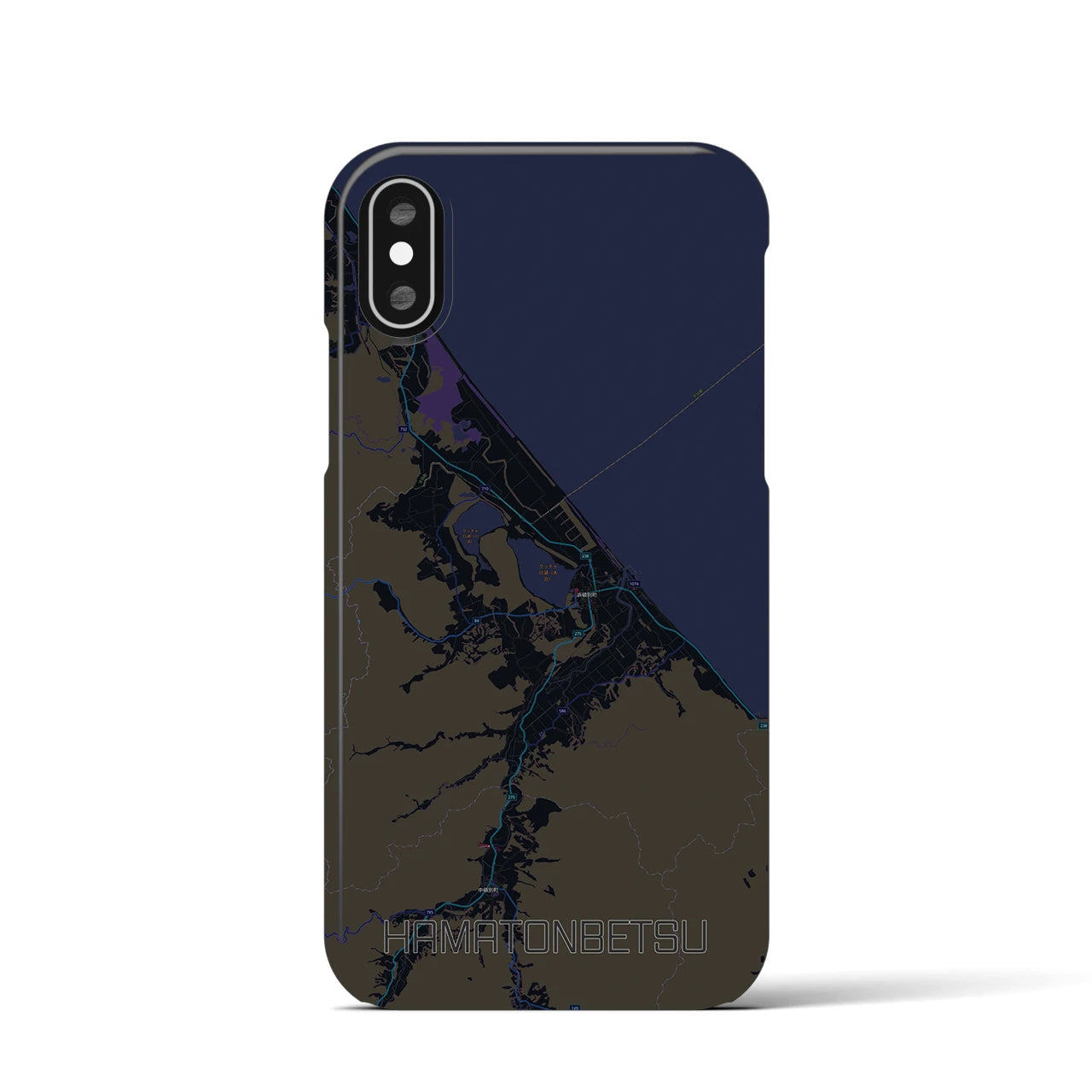 【浜頓別(北海道)】地図柄iPhoneケース(バックカバータイプ)
