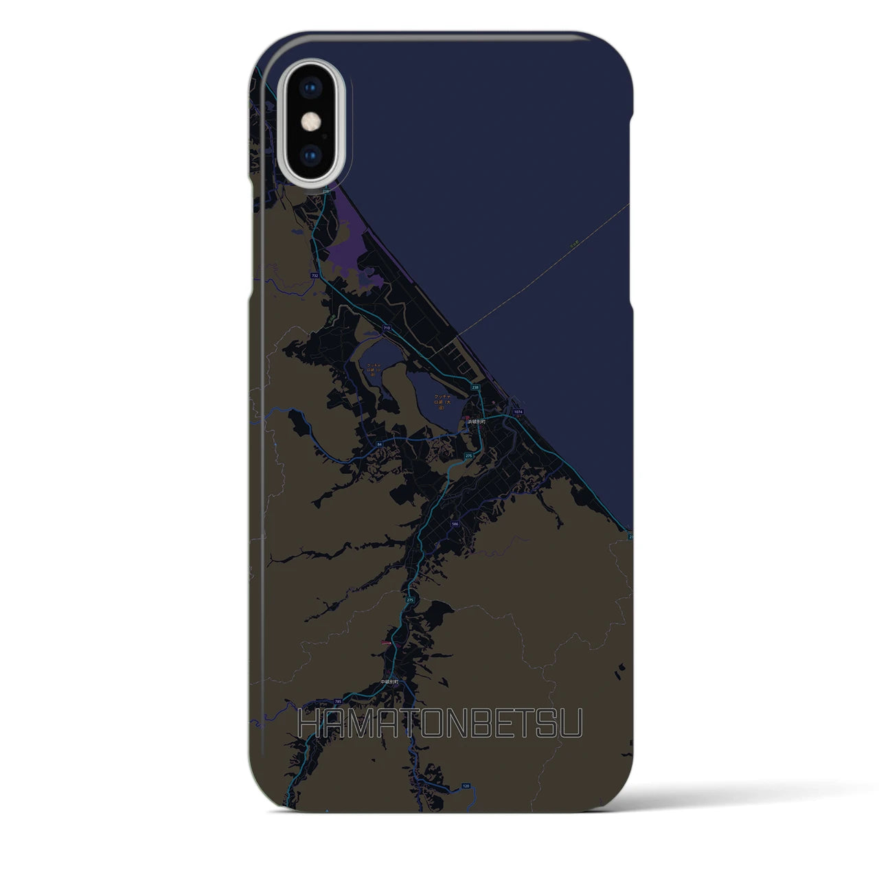 【浜頓別(北海道)】地図柄iPhoneケース(バックカバータイプ)