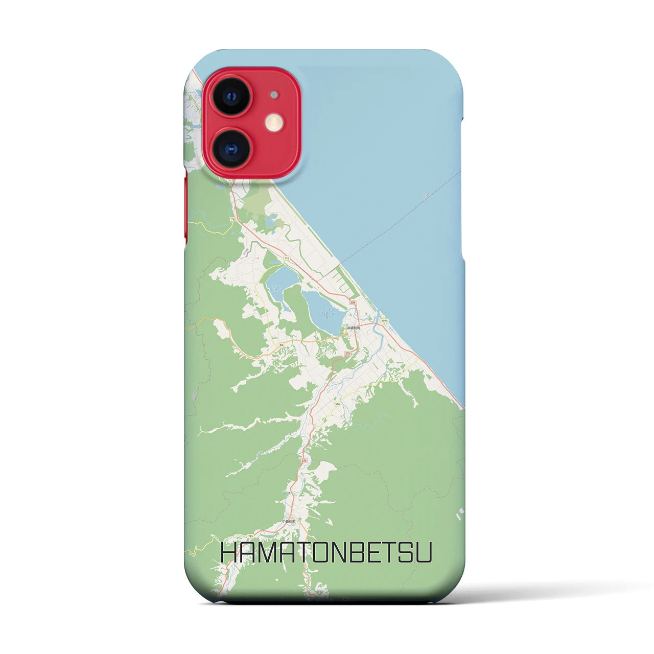 【浜頓別(北海道)】地図柄iPhoneケース(バックカバータイプ)