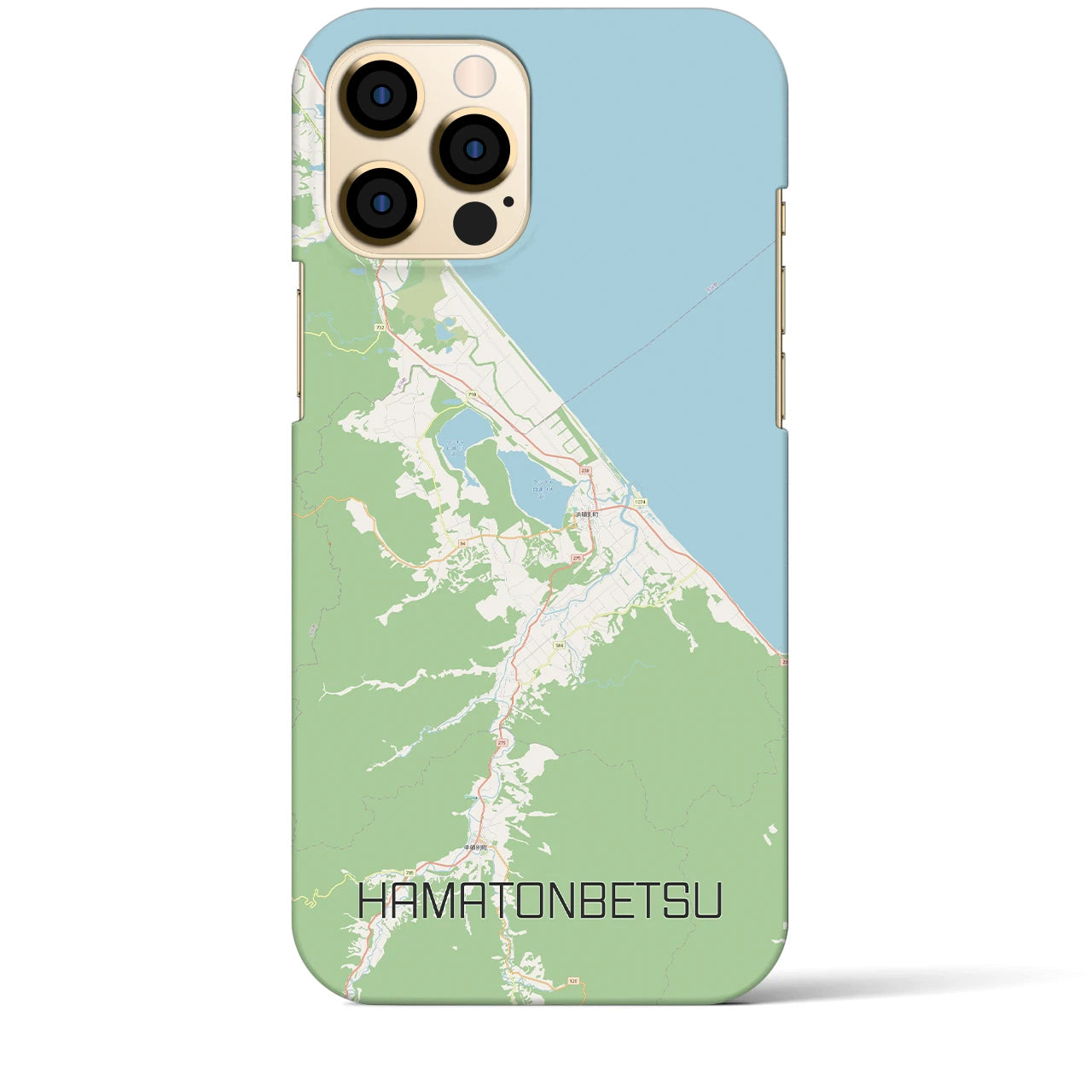 【浜頓別(北海道)】地図柄iPhoneケース(バックカバータイプ)