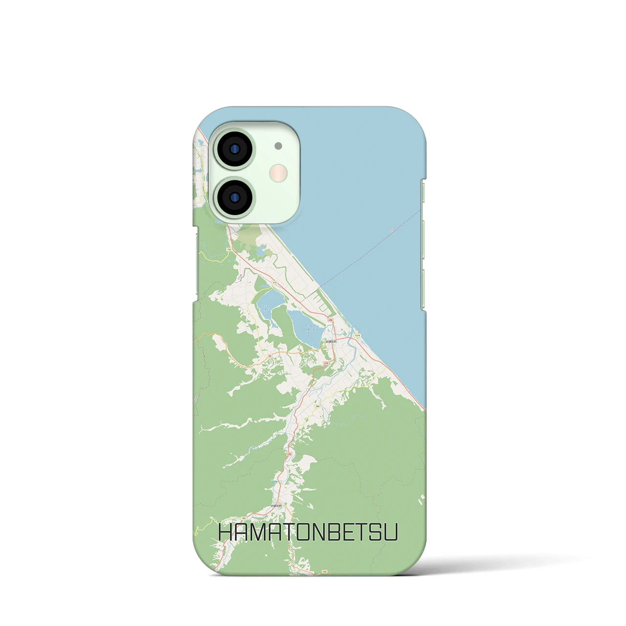 【浜頓別(北海道)】地図柄iPhoneケース(バックカバータイプ)