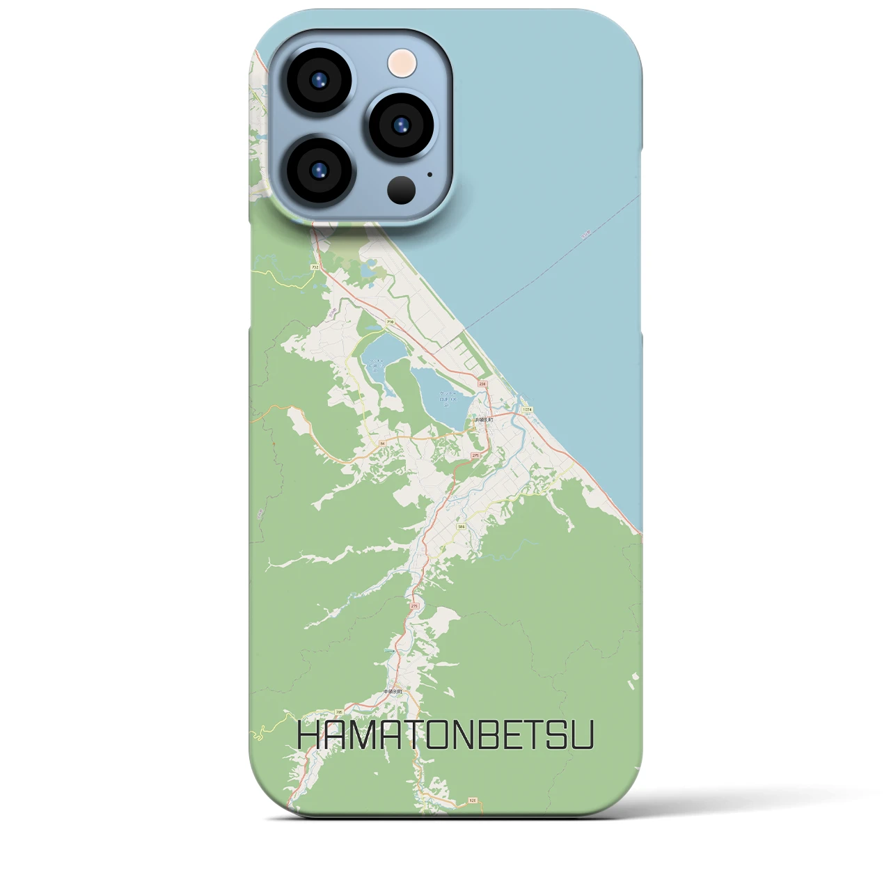 【浜頓別(北海道)】地図柄iPhoneケース(バックカバータイプ)