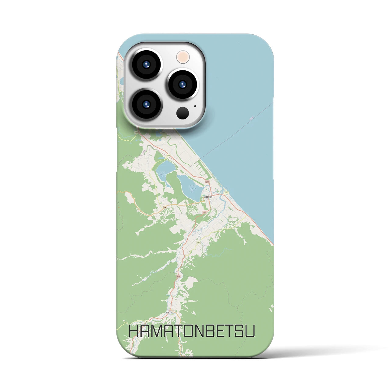 【浜頓別(北海道)】地図柄iPhoneケース(バックカバータイプ)