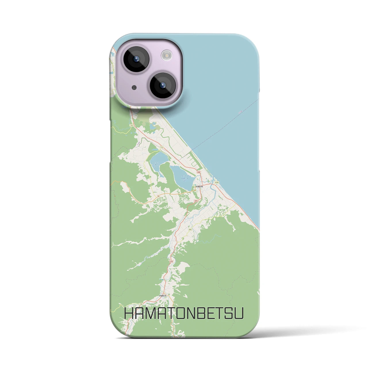 【浜頓別(北海道)】地図柄iPhoneケース(バックカバータイプ)