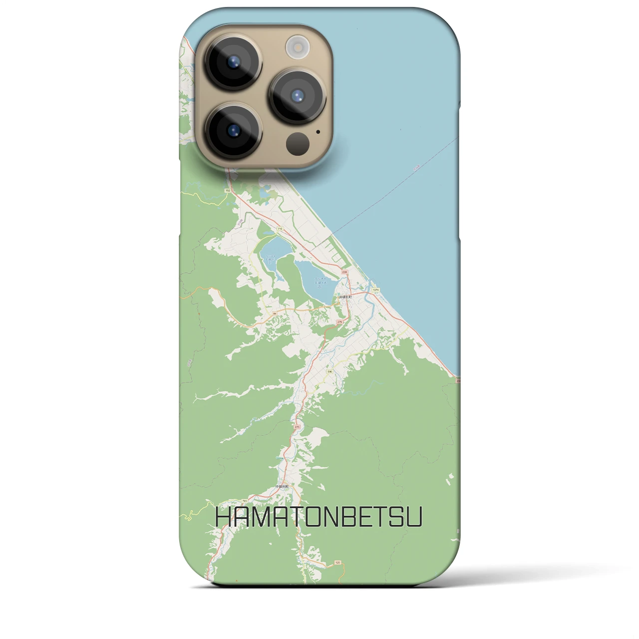 【浜頓別(北海道)】地図柄iPhoneケース(バックカバータイプ)