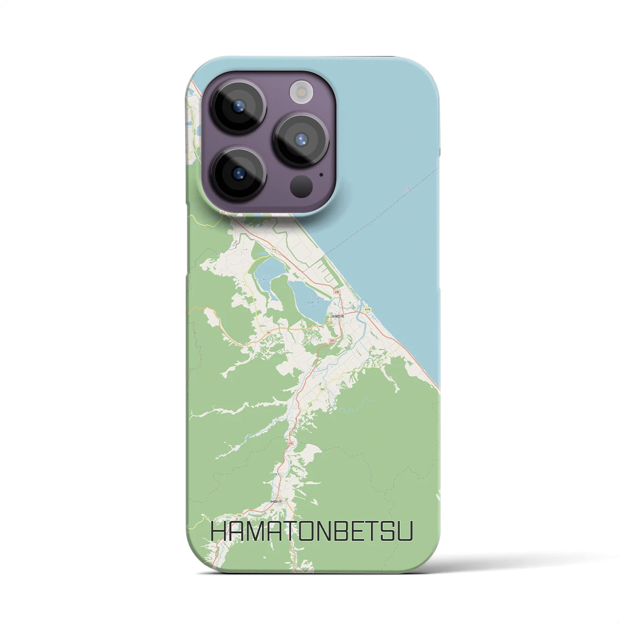 【浜頓別(北海道)】地図柄iPhoneケース(バックカバータイプ)