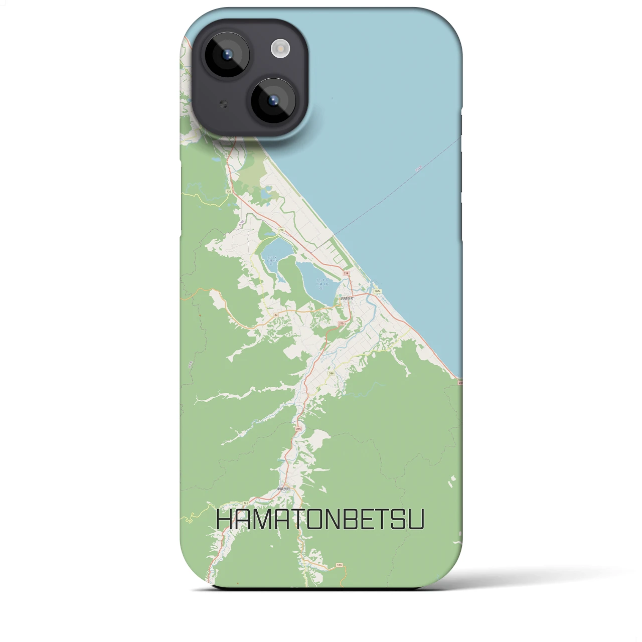 【浜頓別(北海道)】地図柄iPhoneケース(バックカバータイプ)