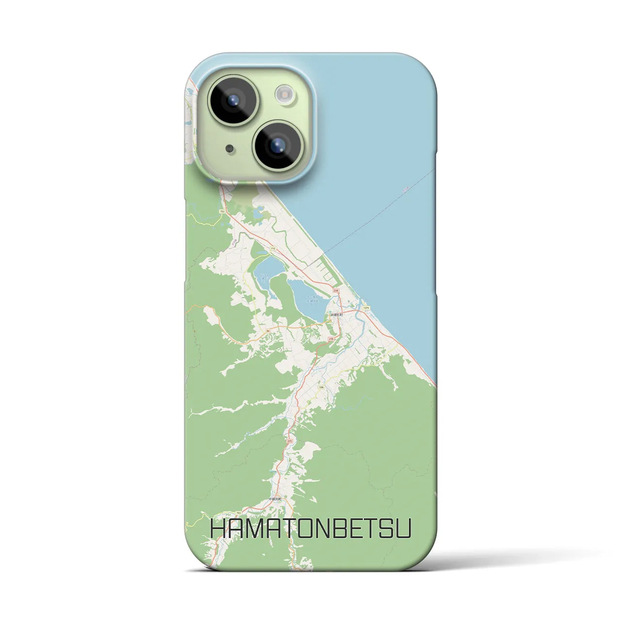 【浜頓別(北海道)】地図柄iPhoneケース(バックカバータイプ)