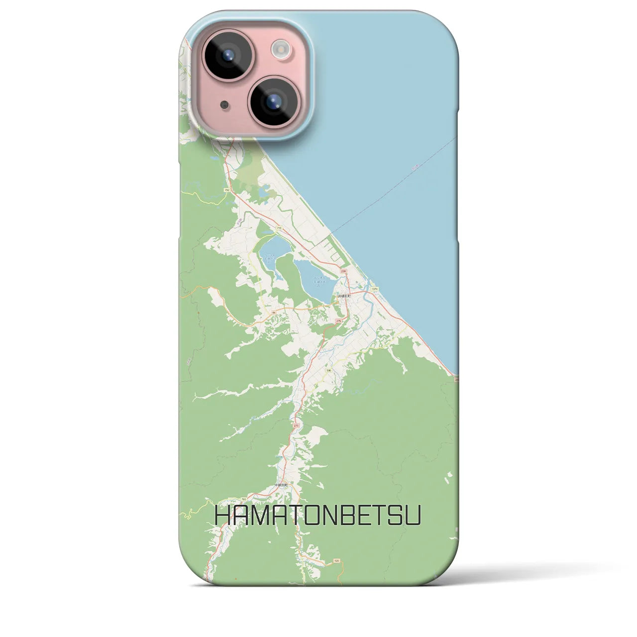 【浜頓別(北海道)】地図柄iPhoneケース(バックカバータイプ)