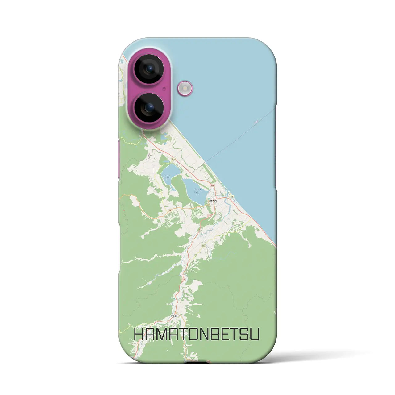 【浜頓別(北海道)】地図柄iPhoneケース(バックカバータイプ)