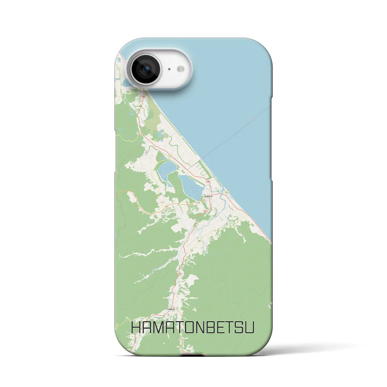 【浜頓別(北海道)】地図柄iPhoneケース(バックカバータイプ)
