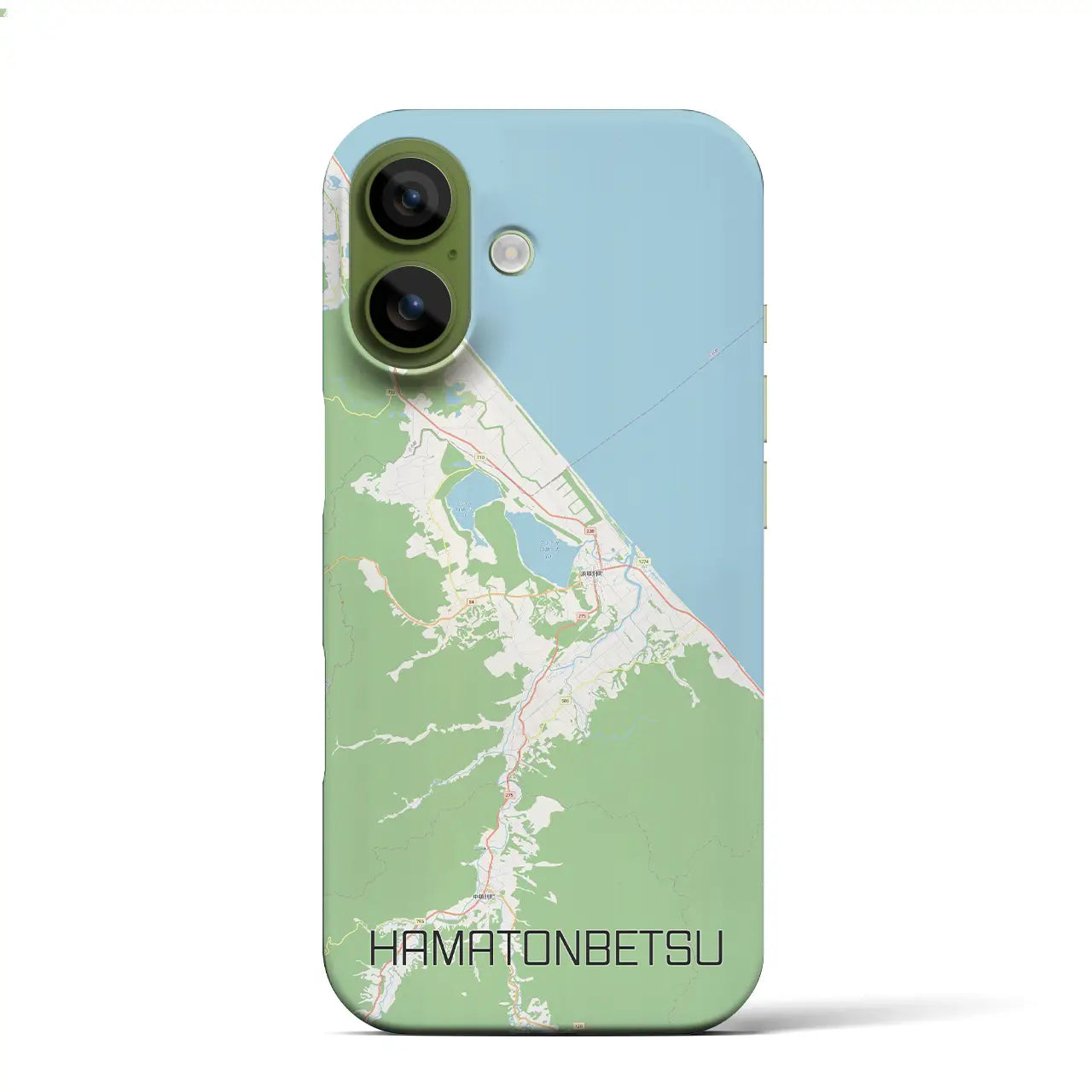【浜頓別(北海道)】地図柄iPhoneケース(バックカバータイプ)