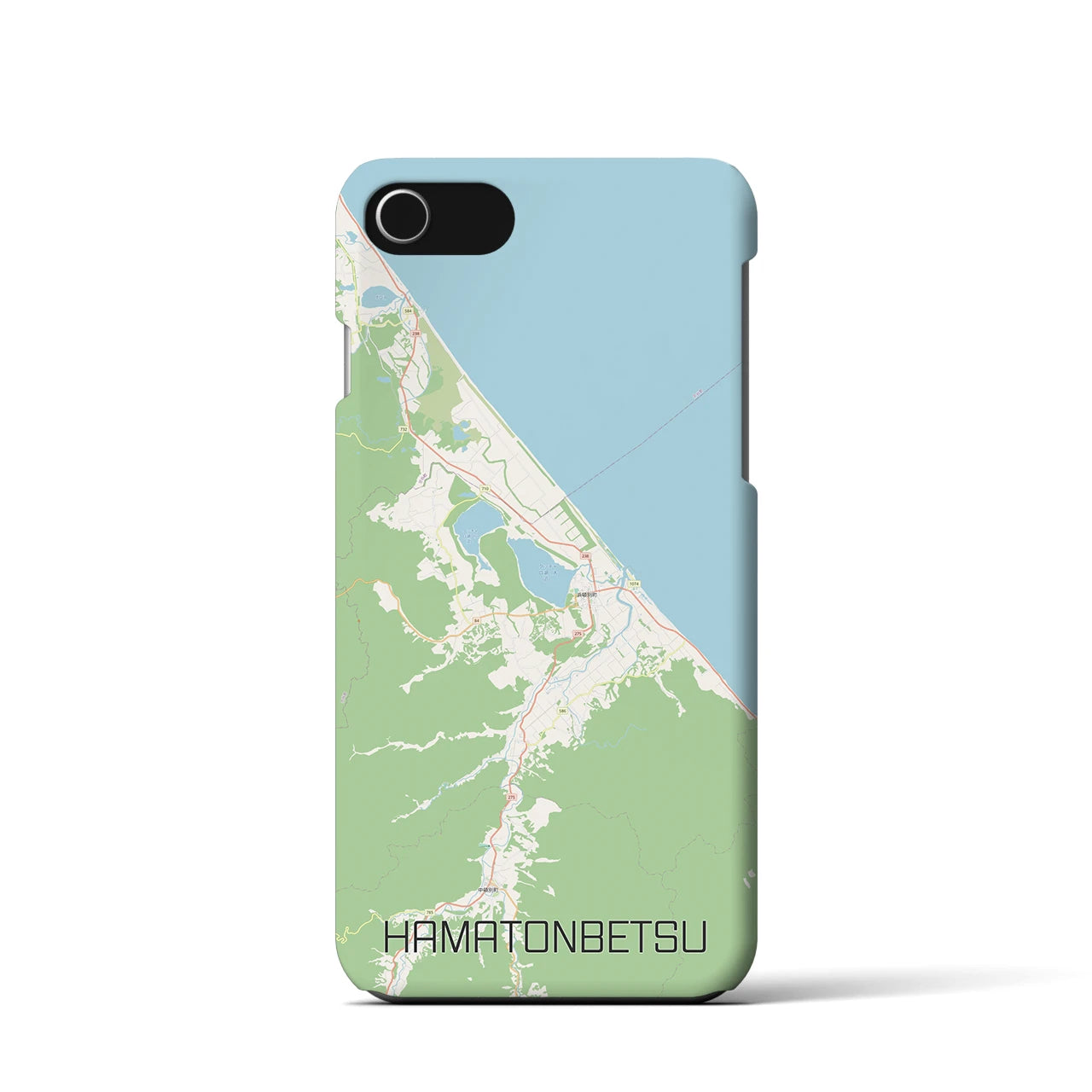 【浜頓別(北海道)】地図柄iPhoneケース(バックカバータイプ)