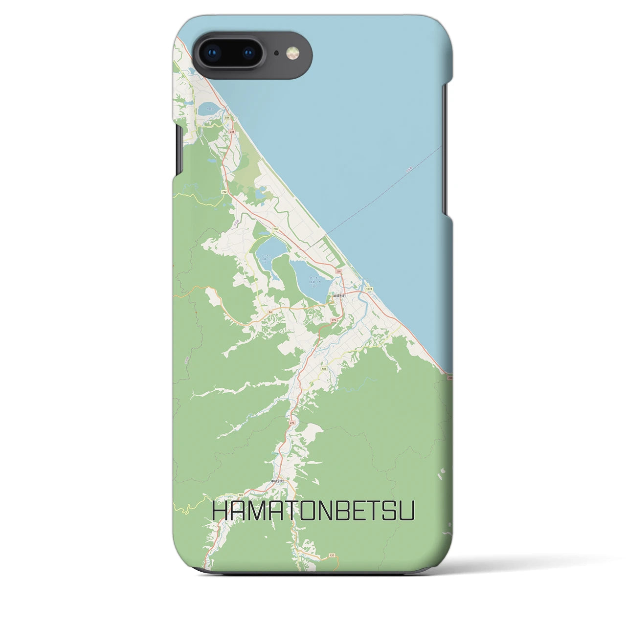 【浜頓別(北海道)】地図柄iPhoneケース(バックカバータイプ)