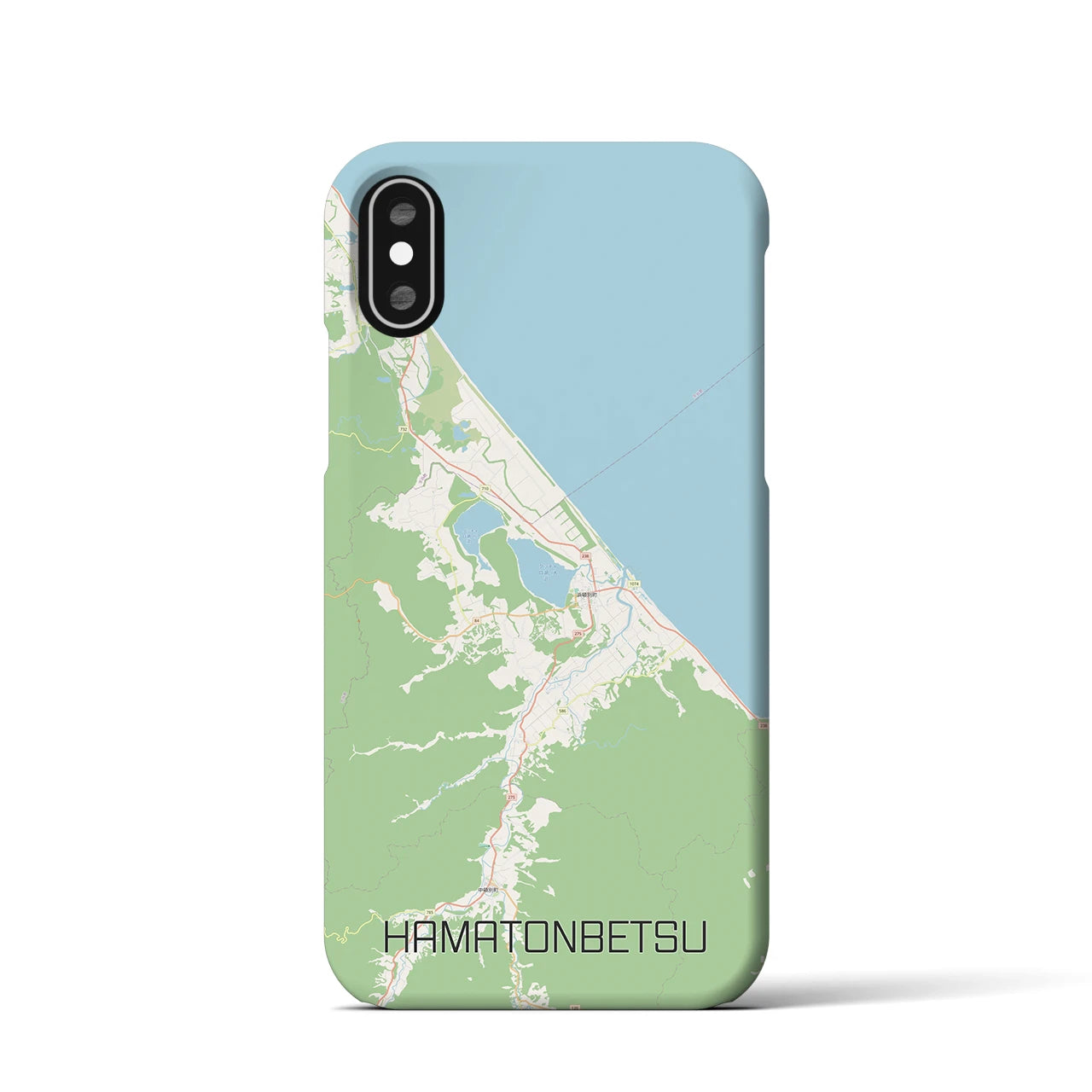 【浜頓別(北海道)】地図柄iPhoneケース(バックカバータイプ)