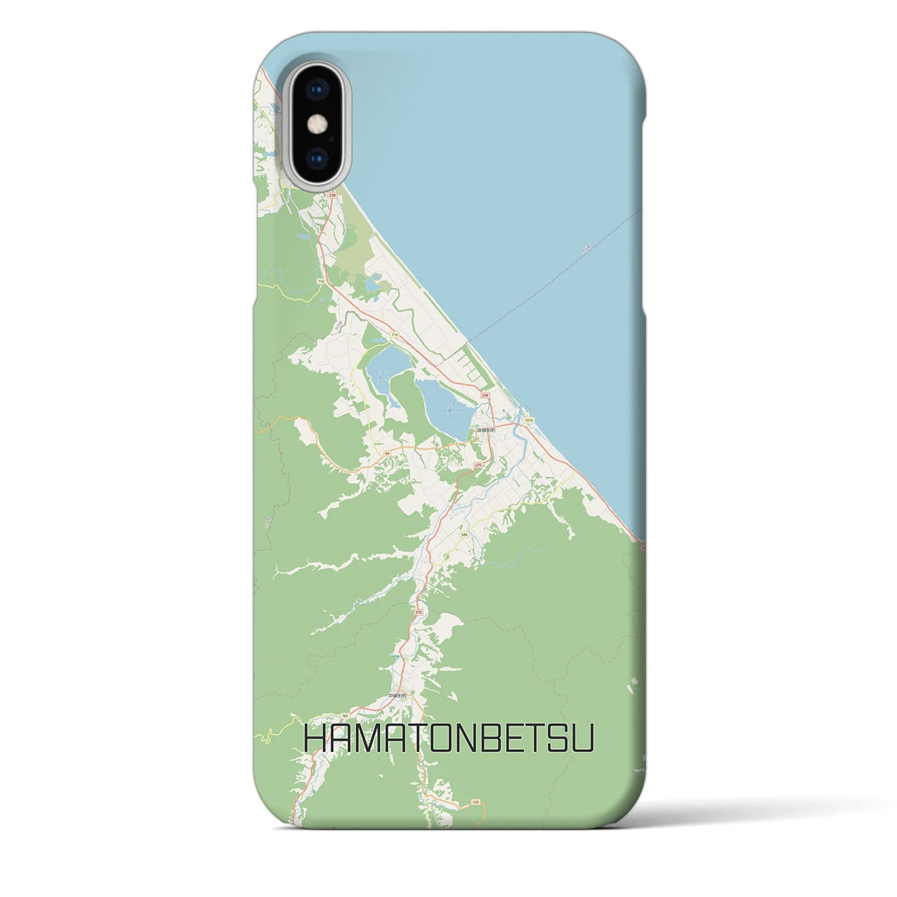 【浜頓別(北海道)】地図柄iPhoneケース(バックカバータイプ)