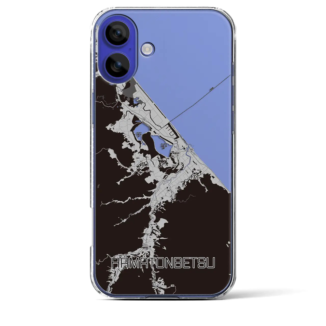 【浜頓別(北海道)】地図柄iPhoneケース(クリアタイプ)
