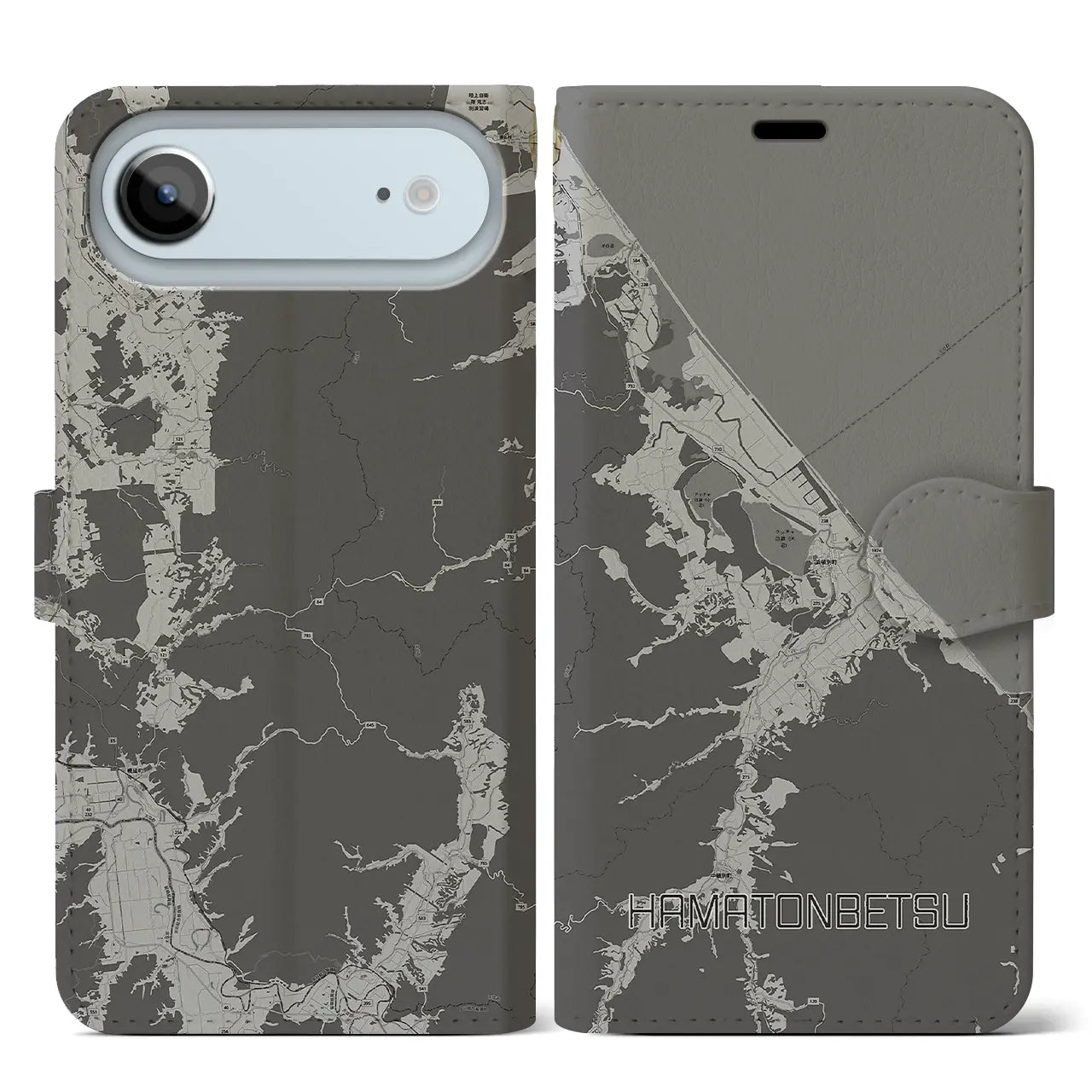 【浜頓別(北海道)】地図柄iPhoneケース(手帳タイプ)