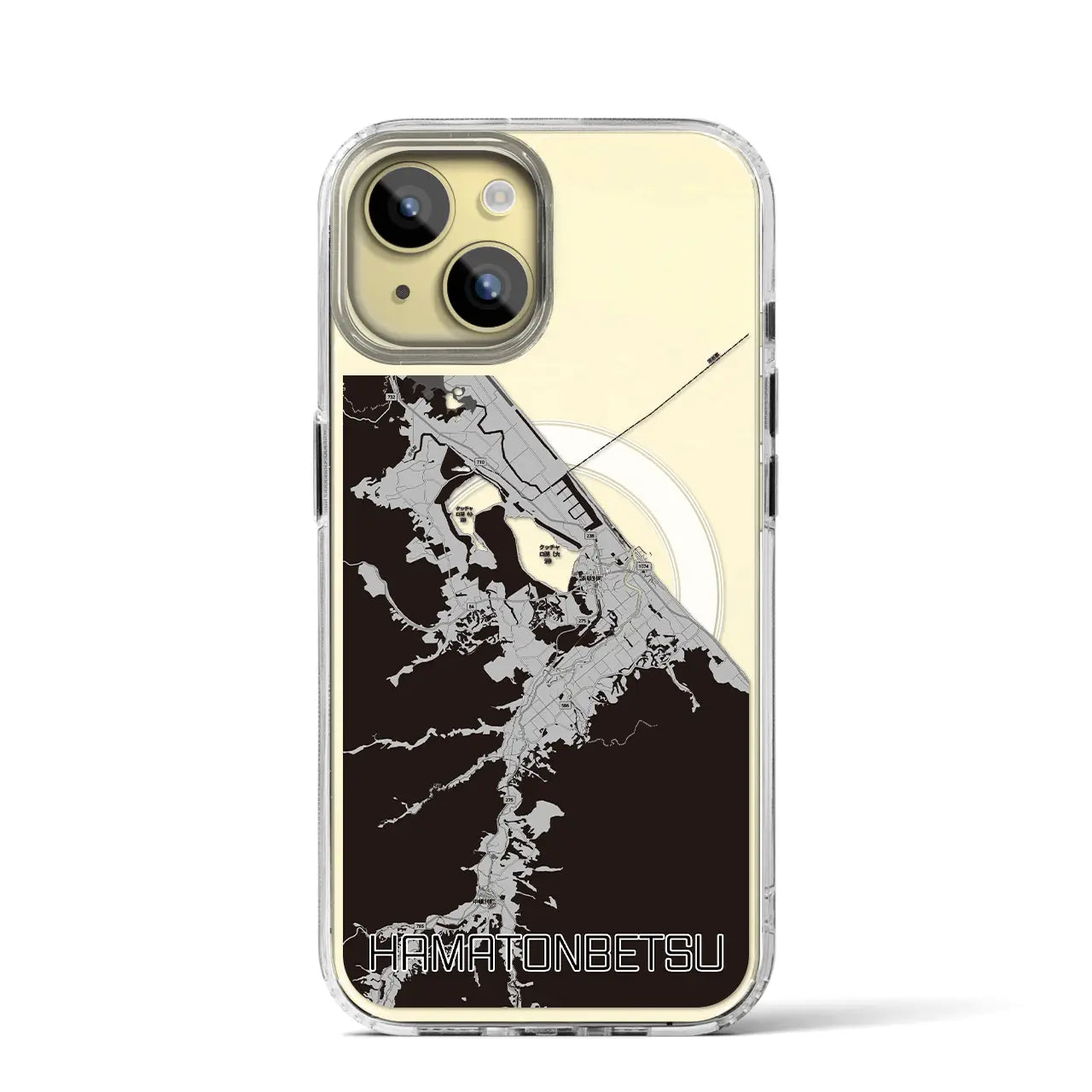 【浜頓別(北海道)】地図柄iPhoneケース(MagSafeタイプ)