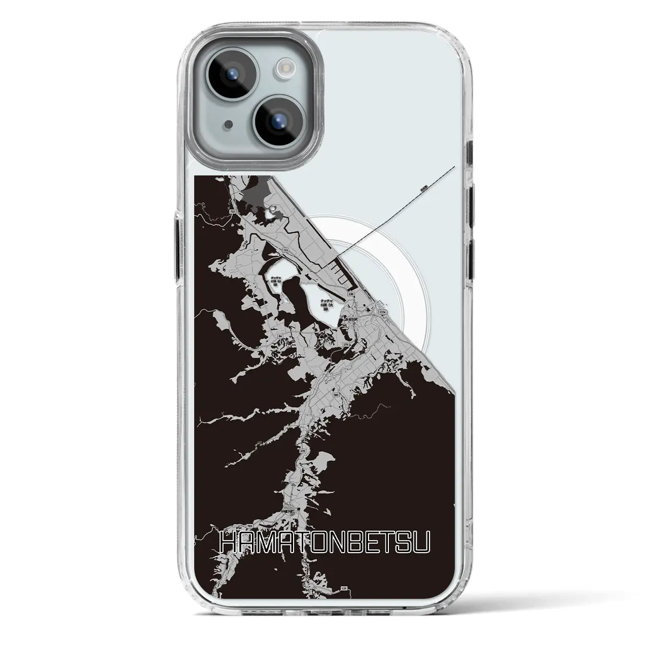【浜頓別(北海道)】地図柄iPhoneケース(MagSafeタイプ)
