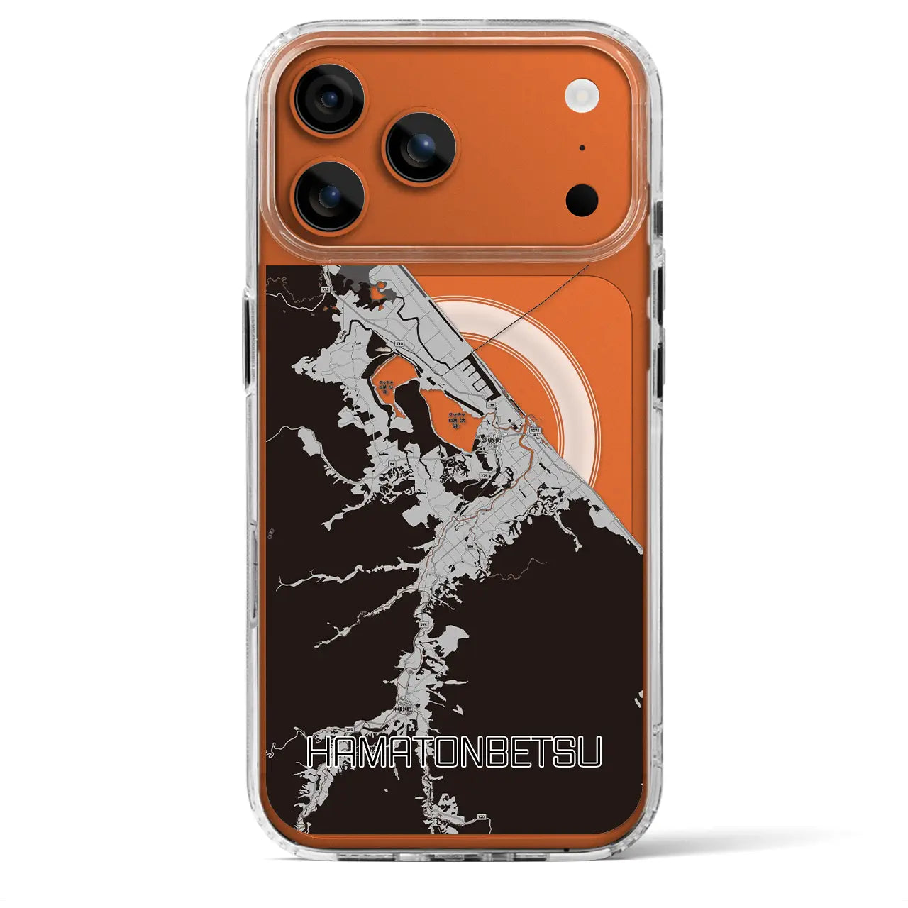 【浜頓別(北海道)】地図柄iPhoneケース(MagSafeタイプ)