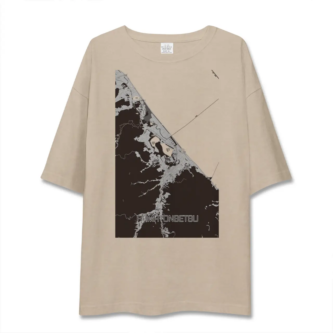 【浜頓別(北海道)】地図柄ビッグシルエットTシャツ