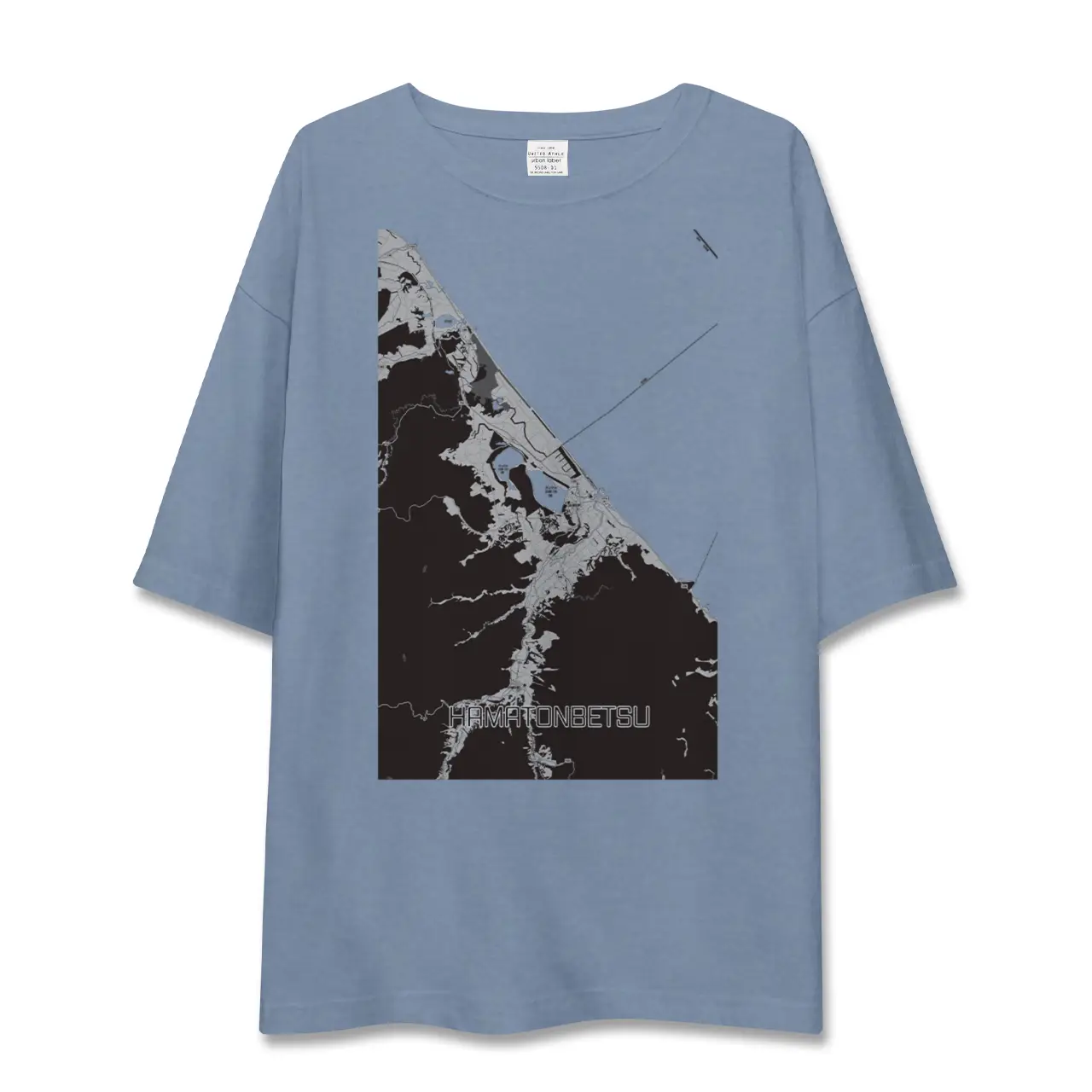 【浜頓別(北海道)】地図柄ビッグシルエットTシャツ