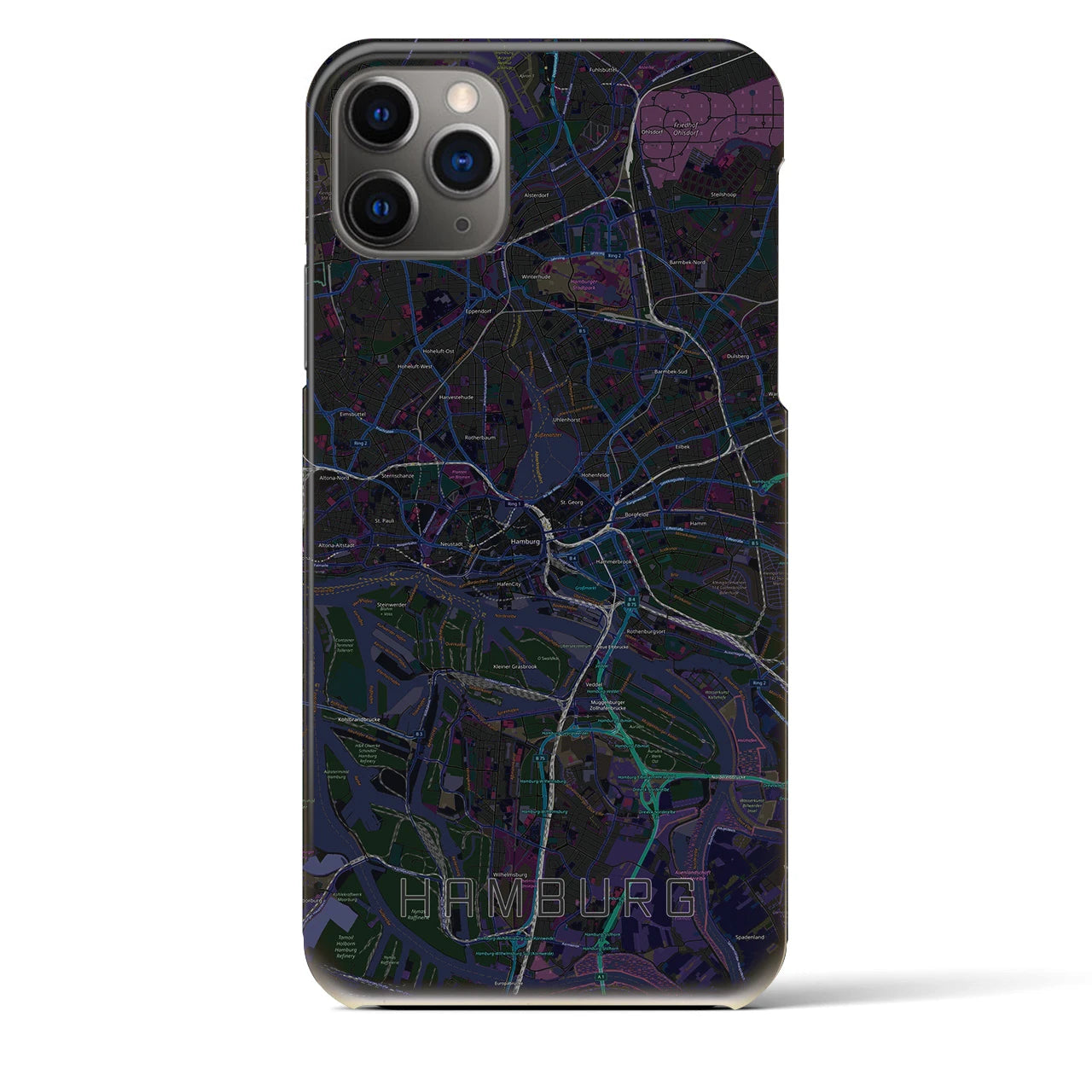 【ハンブルク(ドイツ)】地図柄iPhoneケース(バックカバータイプ)