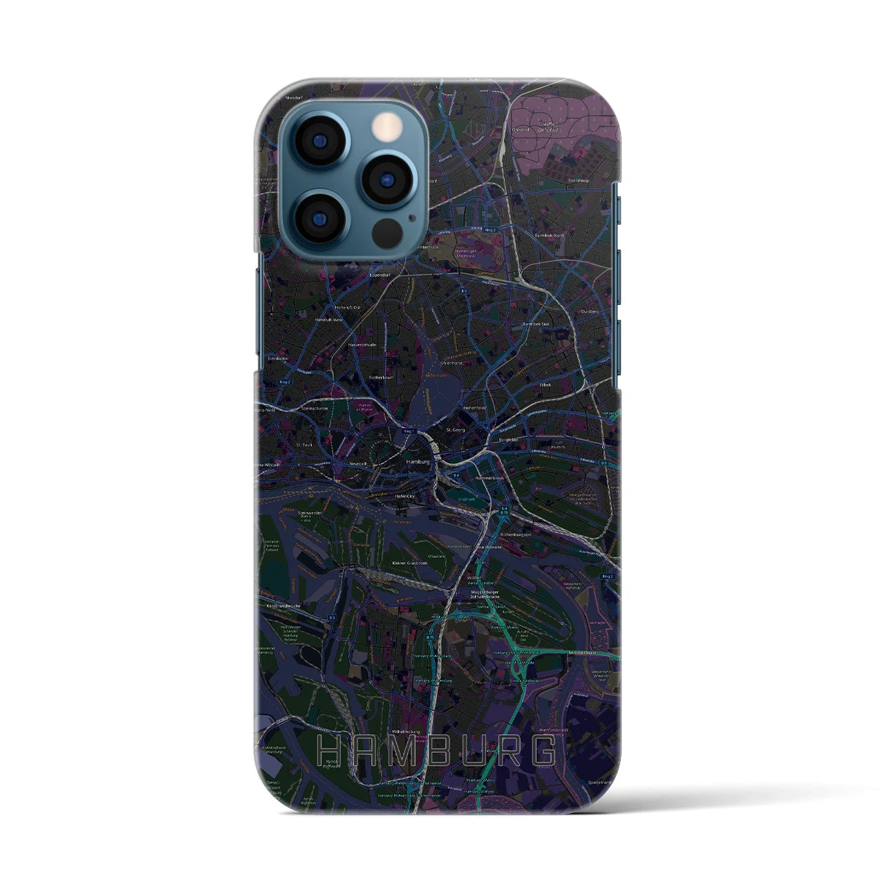【ハンブルク(ドイツ)】地図柄iPhoneケース(バックカバータイプ)