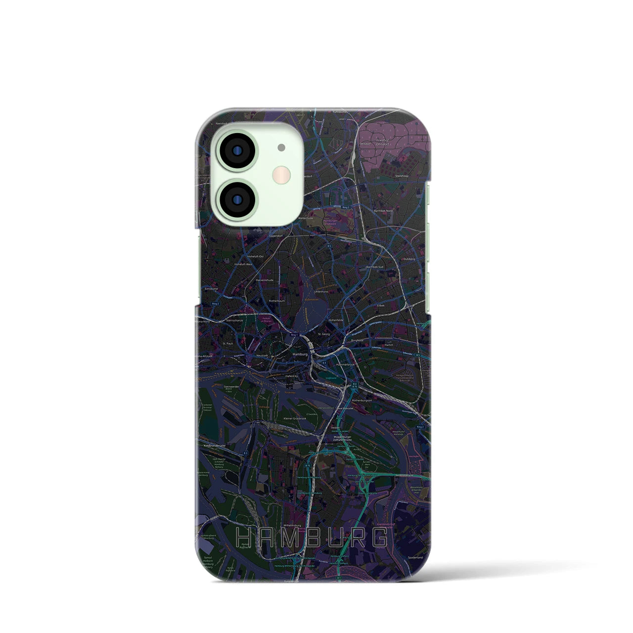 【ハンブルク(ドイツ)】地図柄iPhoneケース(バックカバータイプ)