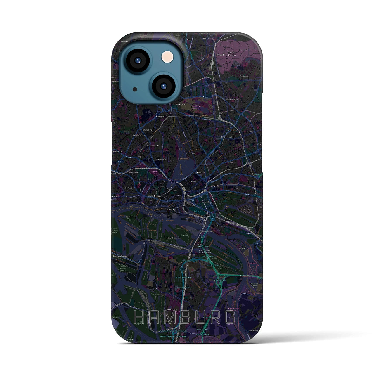 【ハンブルク(ドイツ)】地図柄iPhoneケース(バックカバータイプ)