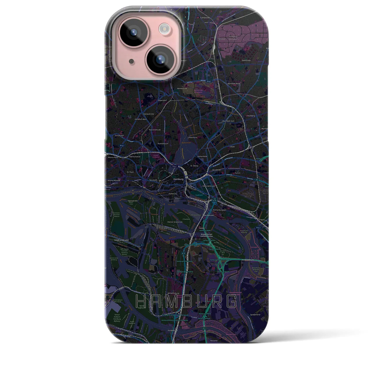 【ハンブルク(ドイツ)】地図柄iPhoneケース(バックカバータイプ)