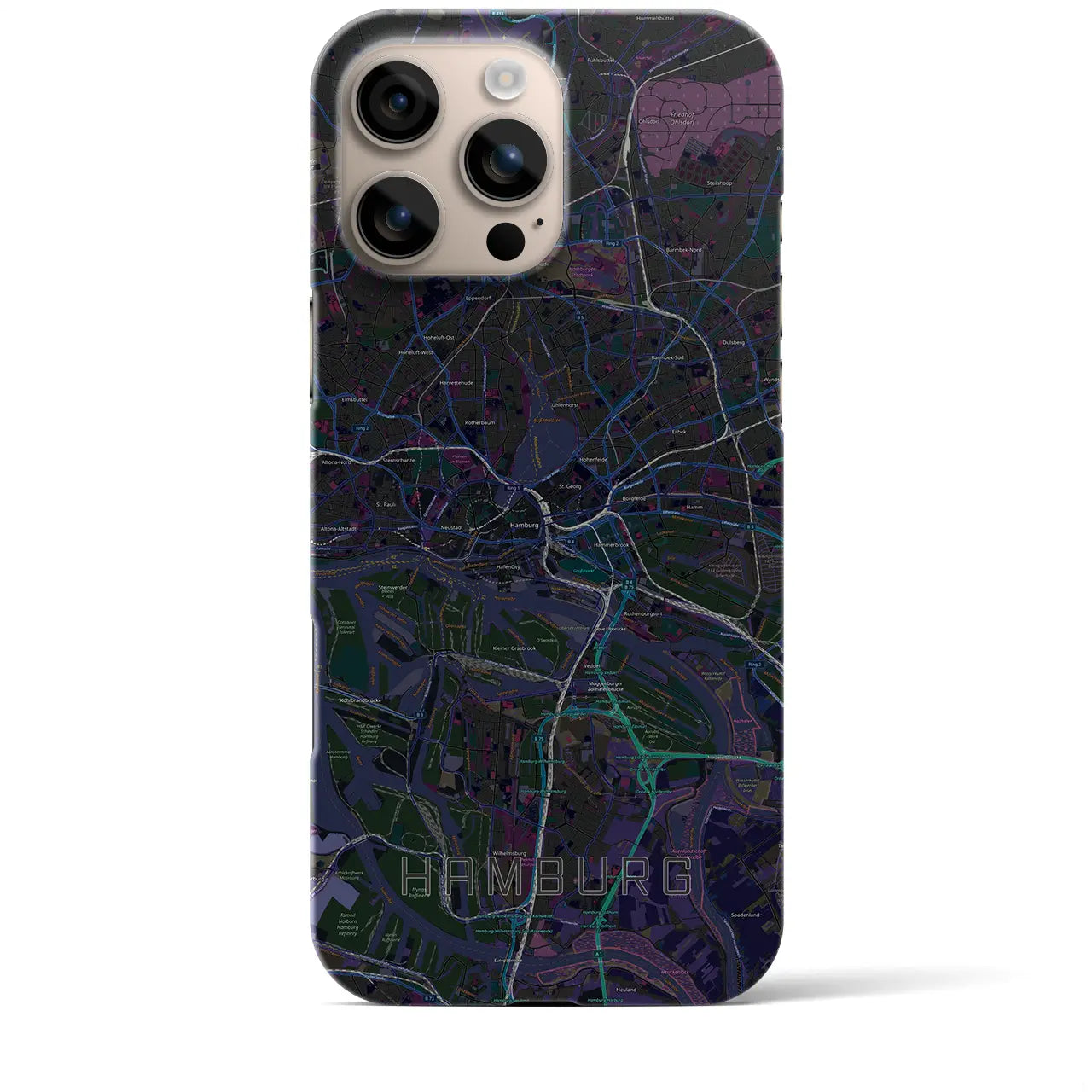 【ハンブルク(ドイツ)】地図柄iPhoneケース(バックカバータイプ)