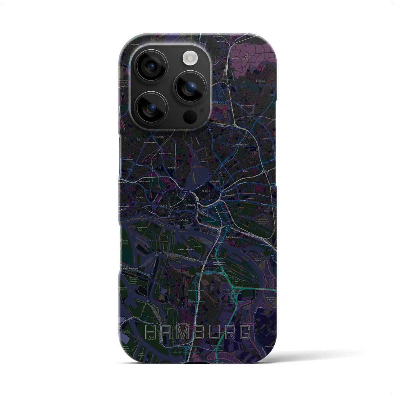 【ハンブルク(ドイツ)】地図柄iPhoneケース(バックカバータイプ)