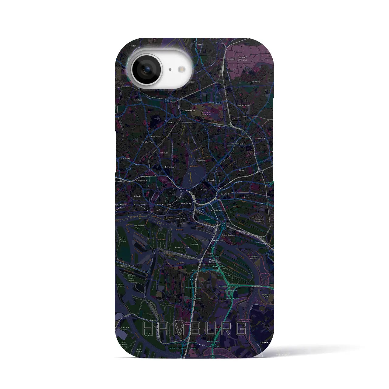 【ハンブルク(ドイツ)】地図柄iPhoneケース(バックカバータイプ)