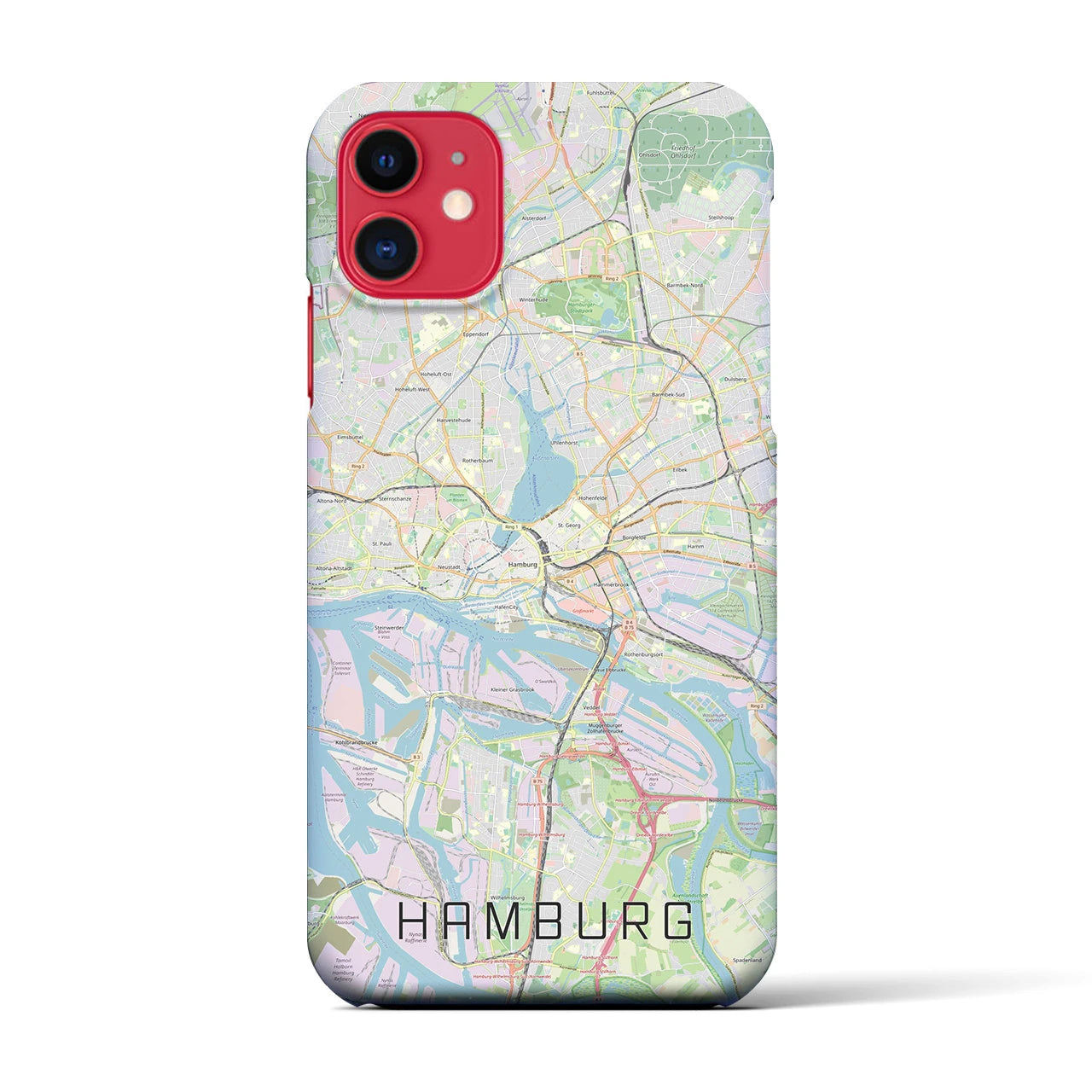 【ハンブルク(ドイツ)】地図柄iPhoneケース(バックカバータイプ)