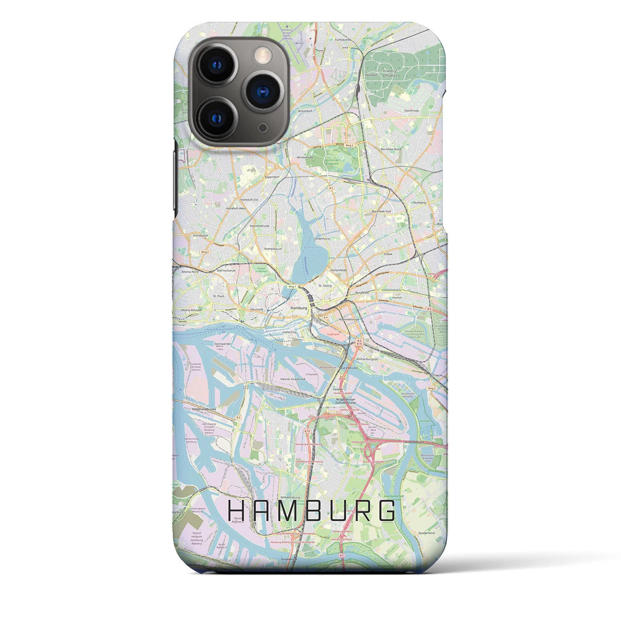 【ハンブルク(ドイツ)】地図柄iPhoneケース(バックカバータイプ)
